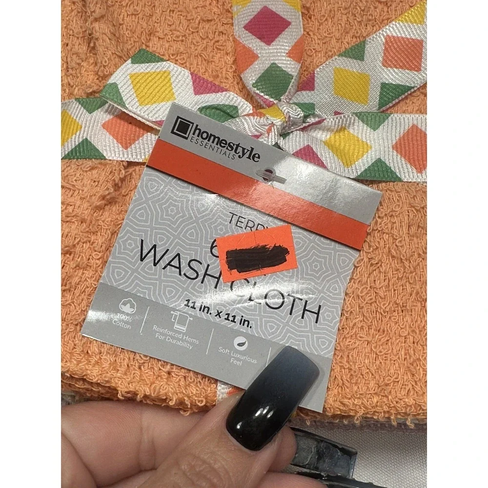 home‎ style essentials 6 PACK WASH CLOTH 11X11 inch 100% cotton